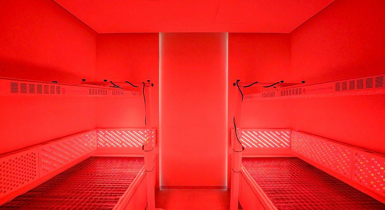 LED red light therapy room