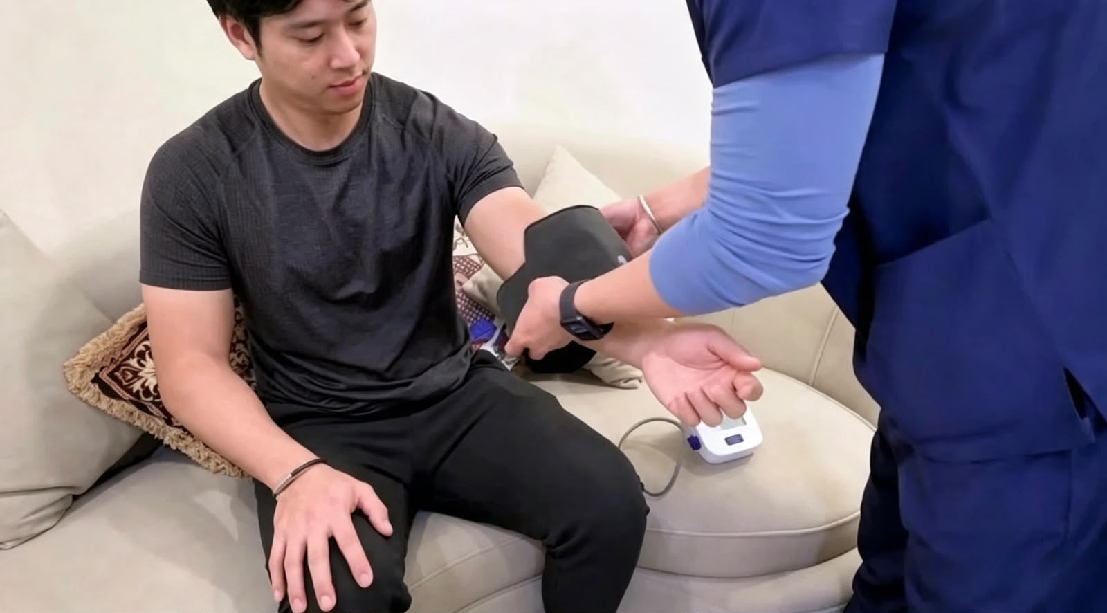 Jonathan Kim-Moss during his health and age assessment at TLSC